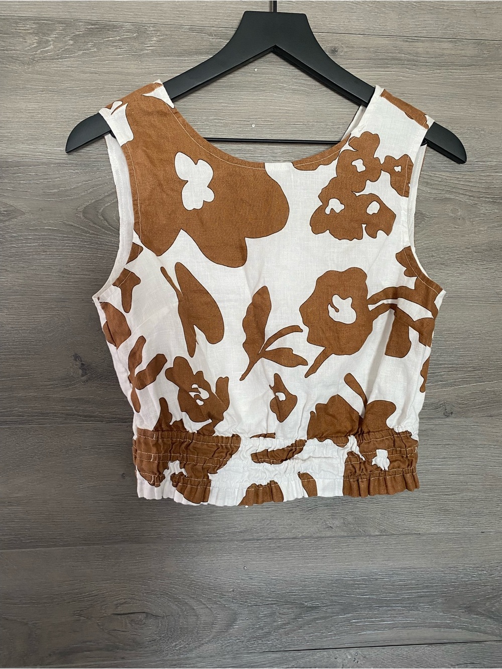 Magaschoni Linen Sleeveless Top